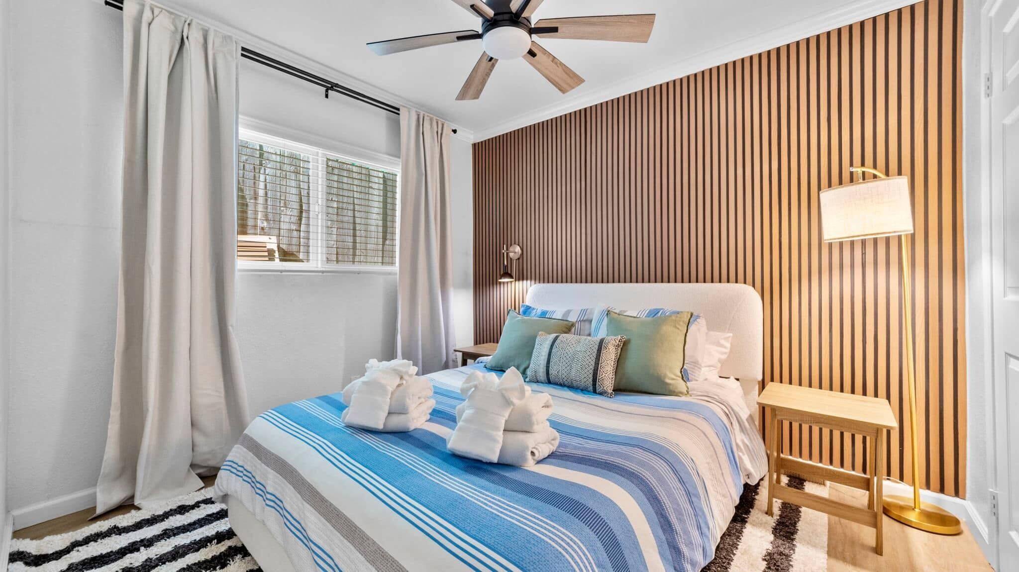2 bedrooms, iron/ironing board, travel cot, WiFi