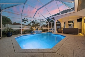 Pool - StayNaples: Screened, Heated Private Pool, w/Outdoor Seats near Vanderbilt Beach (Naples)