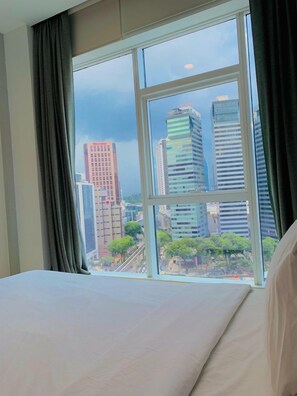 Vue sur la ville depuis l’hébergement