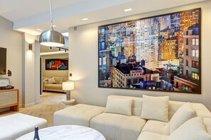 Apartment | Living area - Elegant Apartment With AC - 3br/10p- Le Marais (Paris)