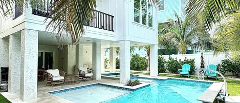 Outdoor pool, a heated pool