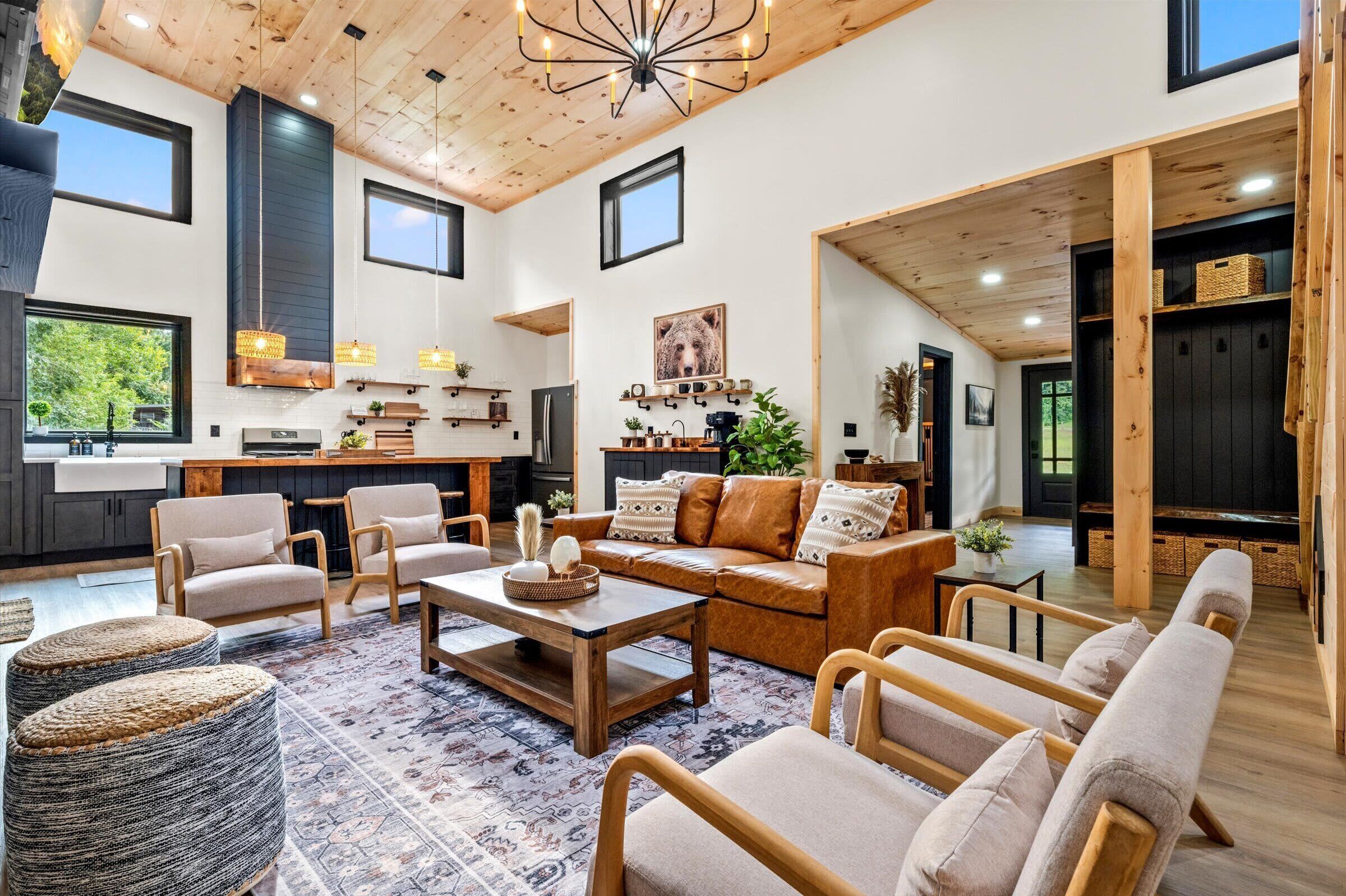 TV, fireplace, offices