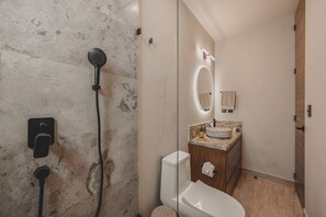 Shower, hair dryer