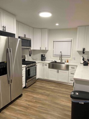 Microwave, oven, stovetop, dishwasher