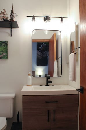 Hair dryer, towels