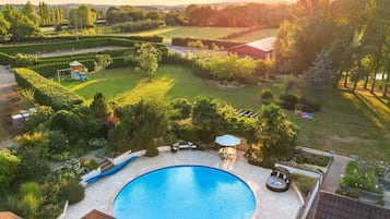 A heated pool