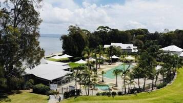 Indoor pool, a heated pool