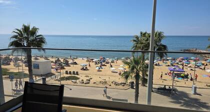 Modern Beachfront 2BR Apartment with Sea View, A/C, WiFi & Free Parking
