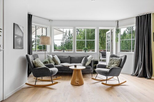 Stylish 2BR Retreat with Sauna & Large Terrace