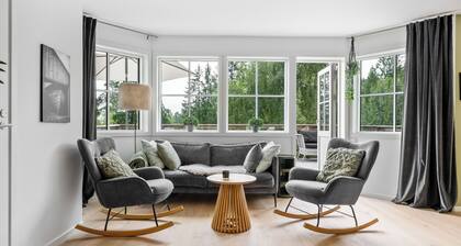 Stylish 2BR Retreat with Sauna & Large Terrace