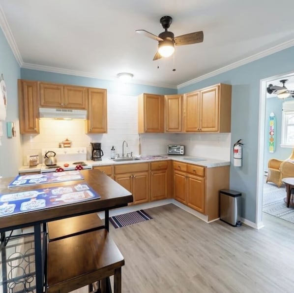 Microwave, oven, stovetop