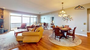 TV, fireplace - Mountain Views & Walk-to-Slopes (Sugar Mountain)