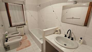 Dusche, Haartrockner, Bidet, HandtĂŒcher