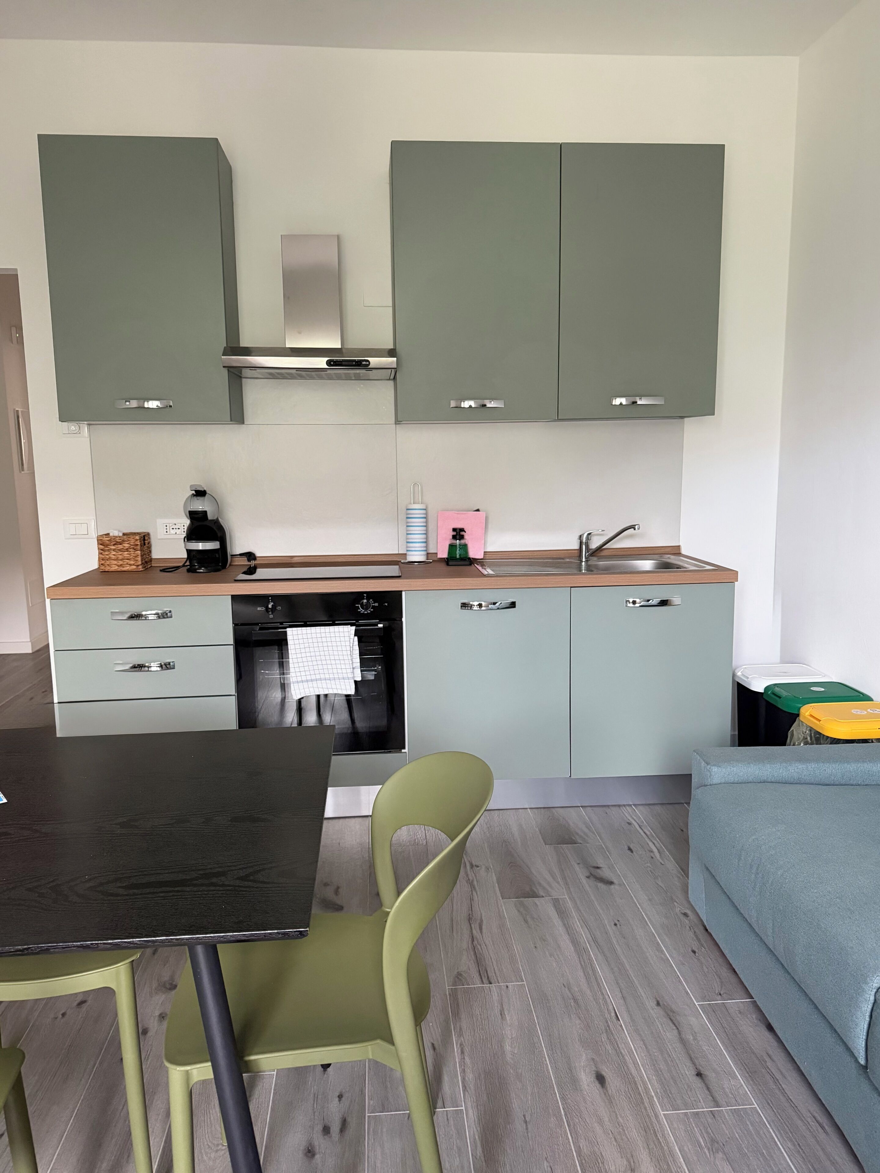 Fridge, oven, stovetop, electric kettle