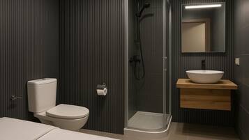 Suite Studio Affaires | Salle de bain | Douche, sĂšche-cheveux, serviettes fournies, savon