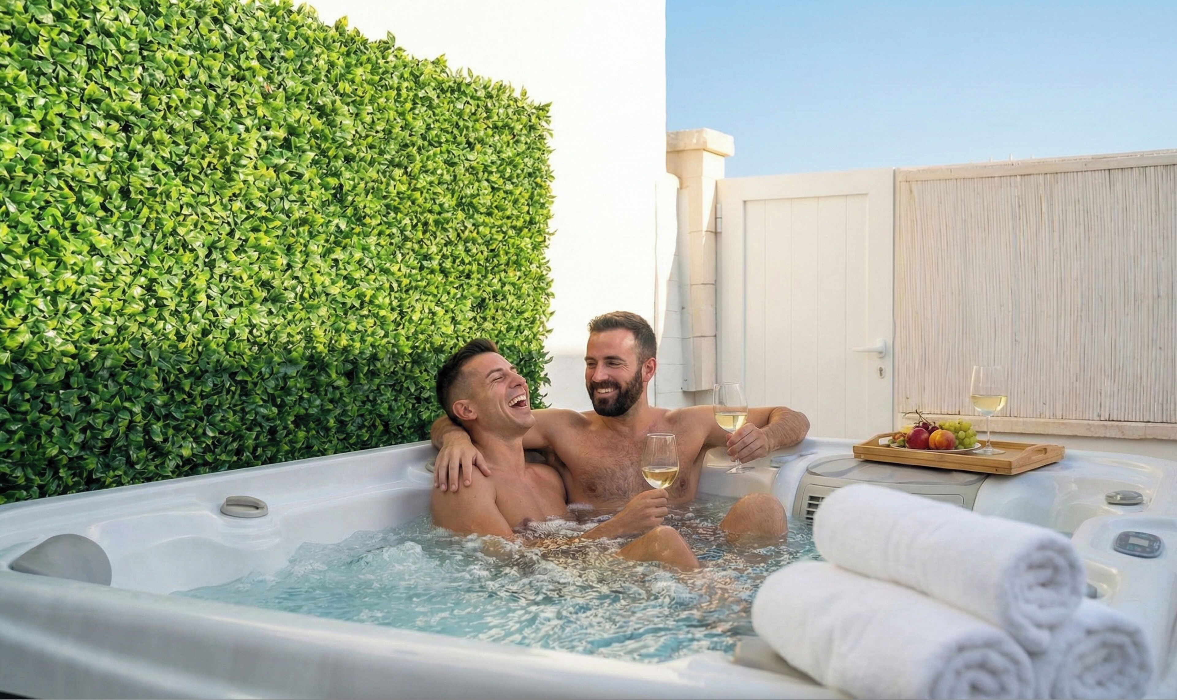 Bañera de hidromasaje al aire libre