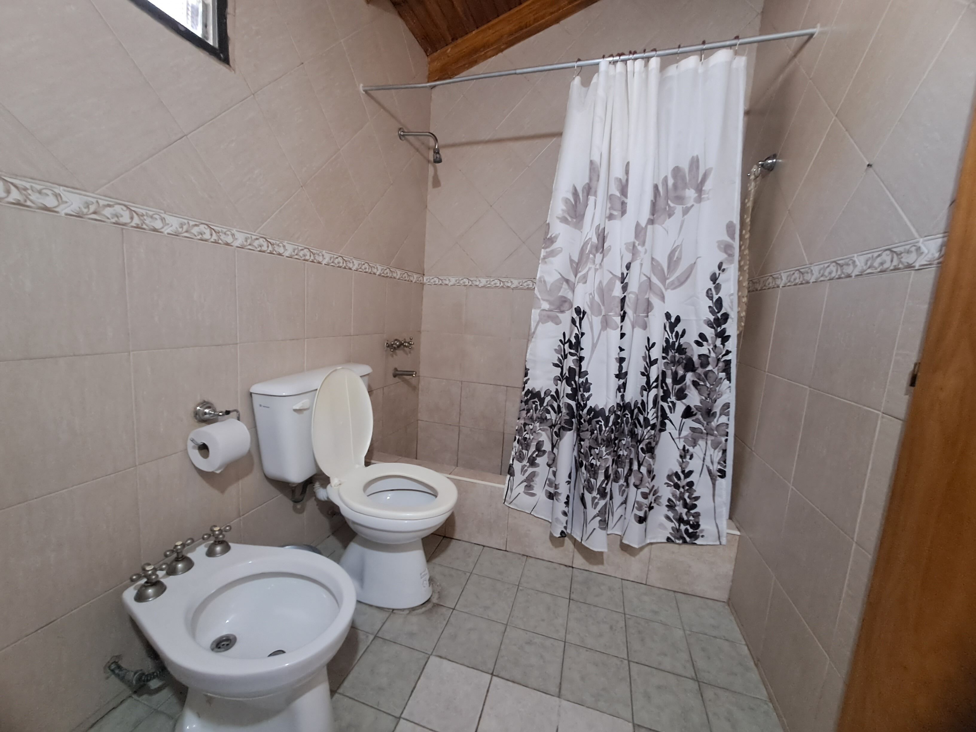 Ducha, bidé, toallas y jabón
