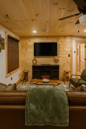 Smart TV, fireplace