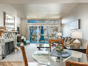 TV, fireplace, DVD player