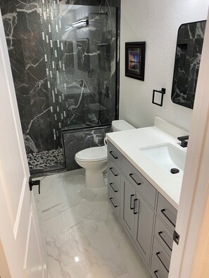 Towels, soap, toilet paper