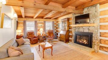 Télévision, cheminée