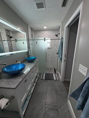 Towels, soap, toilet paper