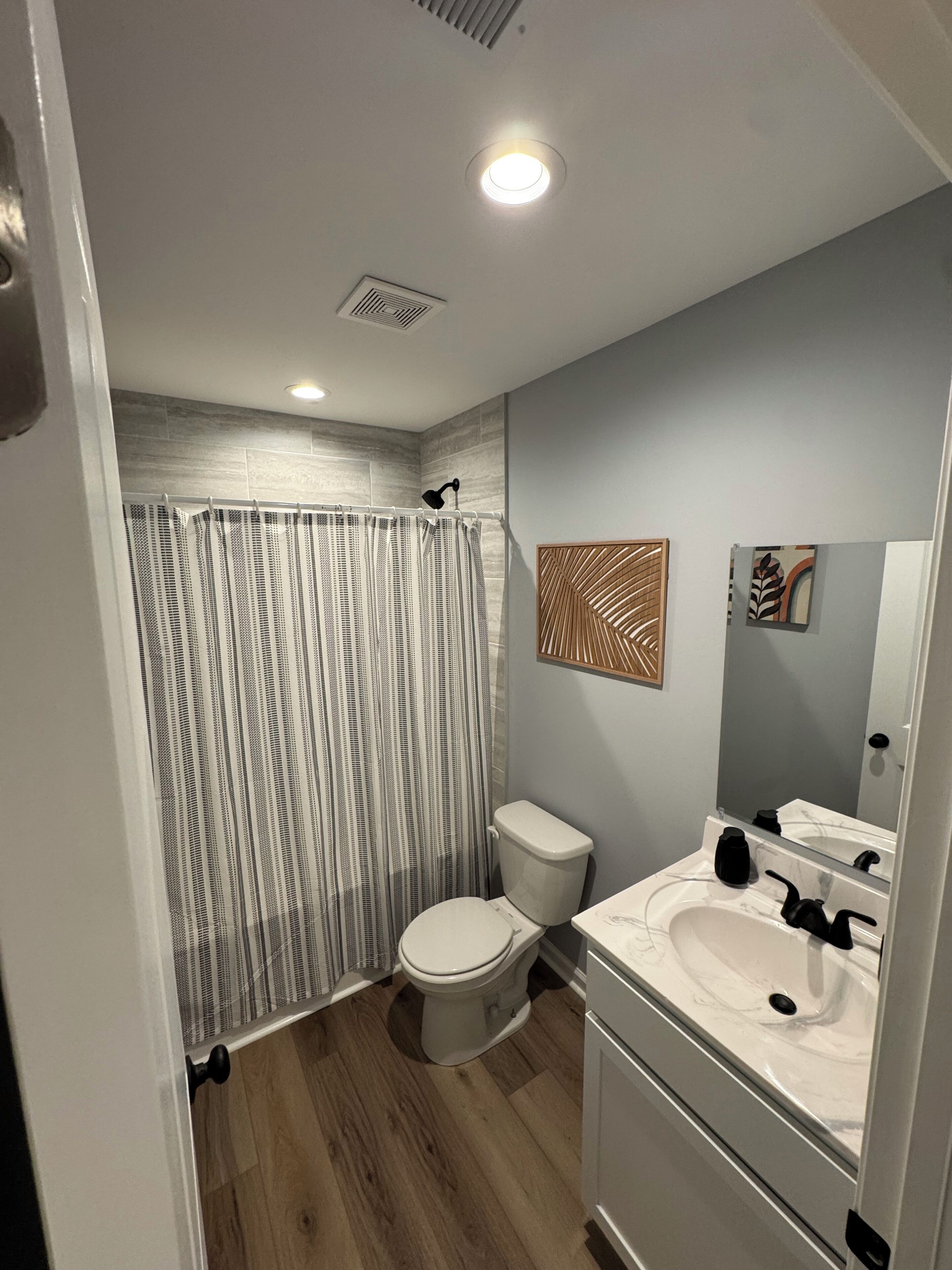 Towels, soap, toilet paper