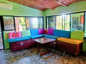 Family House, Pool View | Living area | 55-inch Smart TV with digital channels - CASA ROSA SAYULITA (Sayulita)