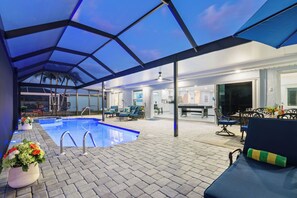 A heated pool
