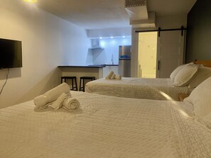 Superior Apartment, 2 Queen Beds, Kitchen | Laptop workspace, free WiFi