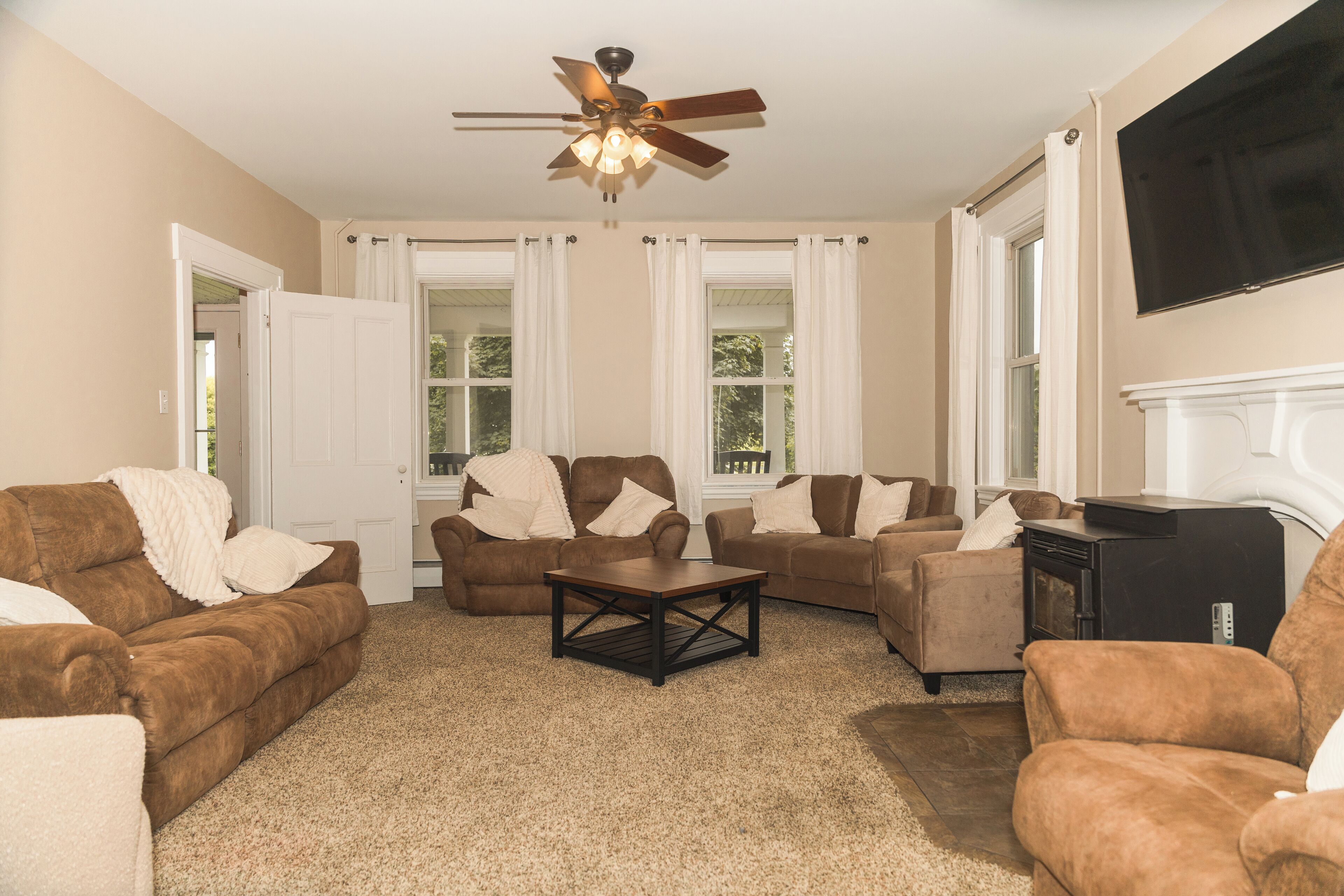 Smart TV, foosball, books