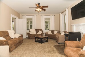 Smart TV, table football, books