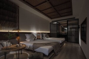 Habitación clásica con 2 camas individuales, vistas al jardín | Sábanas de algodón egipcio y ropa de cama de alta calidad