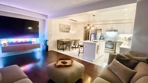 Kick back and relax in this calm, stylish space