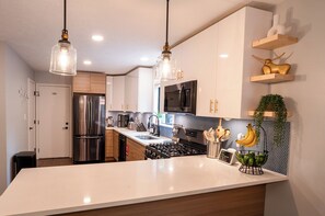 Microwave, oven, stovetop, dishwasher