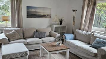 Smart TV, DVD player, books