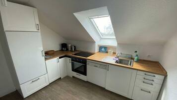 Fridge, oven, stovetop, dishwasher