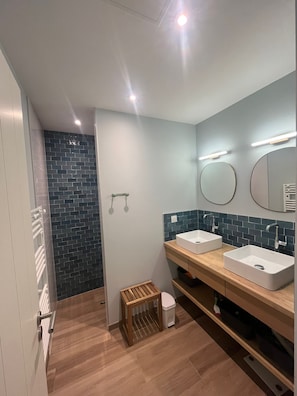 Hair dryer, toilet paper - Family home with swimming pool between sea and countryside (Loix)