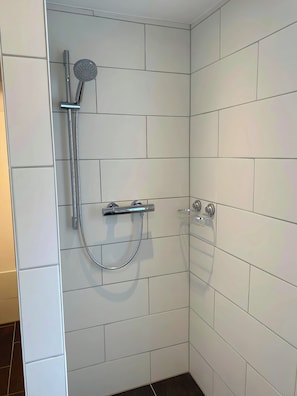 Hair dryer, towels, toilet paper