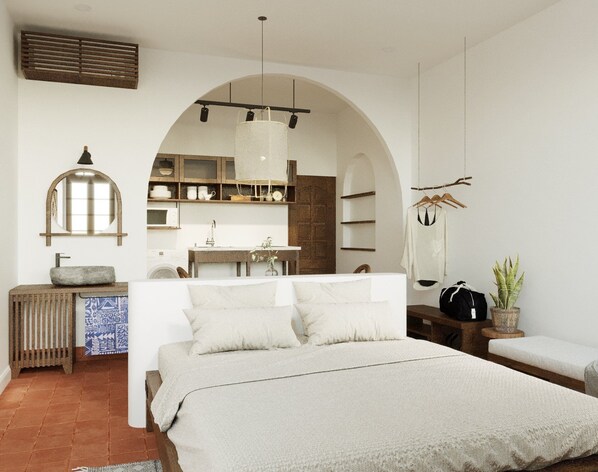 Decoración personalizada, muebles diferentes y escritorio 