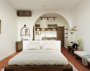 Decoración personalizada, muebles diferentes y escritorio 