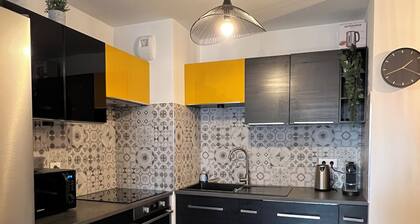 Bright, modern apartment.