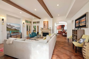 TV, fireplace, offices
