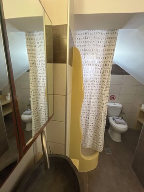 Shower, hair dryer, towels, soap - Leon Lux Apartment, triple room with private bathroom, share pool and ocean view (Emporio)