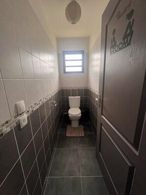 Serviettes fournies, savon, papier toilette