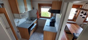 Fridge, microwave, oven, stovetop - Cozy attic apartment in the Black Forest (Calw)