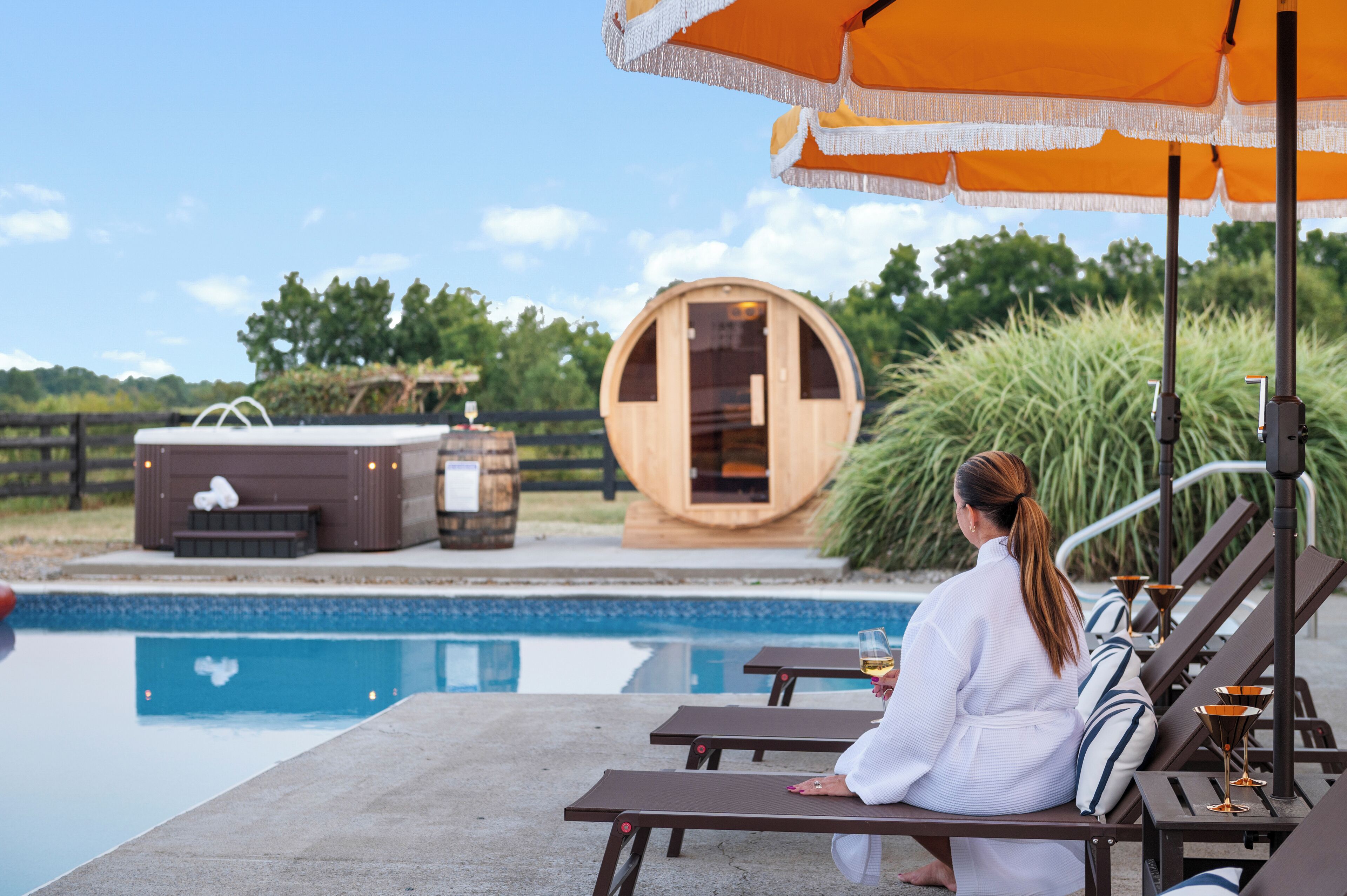 A heated pool