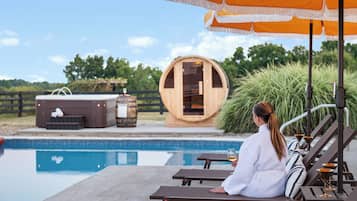 A heated pool