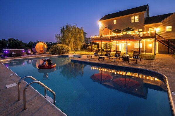 A heated pool