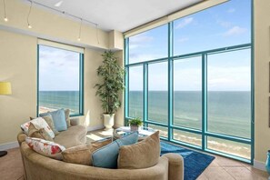 Living area - Penthouse Jr Unrivaled Luxury Insane Views 3 Bedroom Apts (South Padre Island)